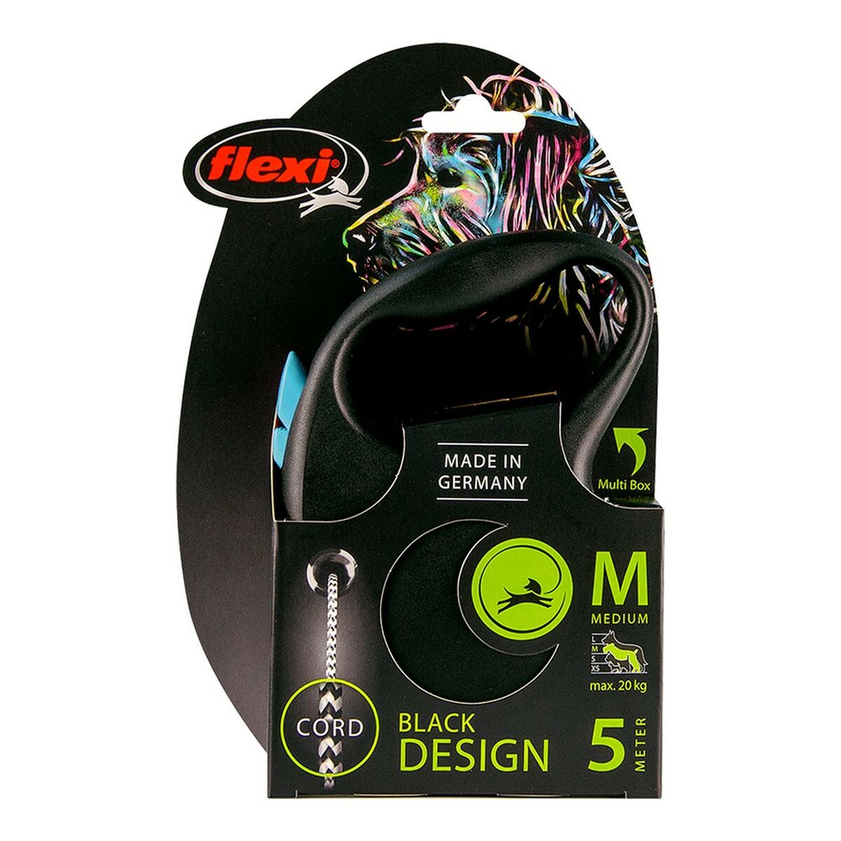 Dog Lead Flexi BLACK DESIGN 3 m Blue XS